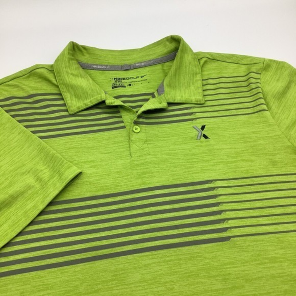 Nike Golf Sport Mens Dri Fit Short Sleeve Golf Polo Green Size Large